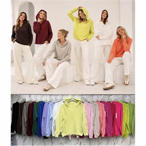 Sweter damski z dekoltem w serek