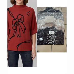 Sweter damski z krótkim rękawem