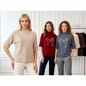 Sweter damski z krótkim rękawem