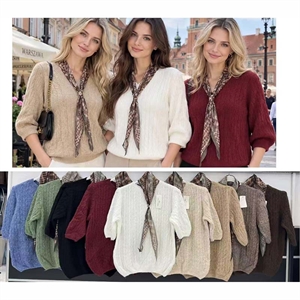 Sweter damski z krótkim rękawem