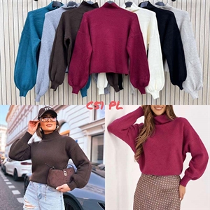 Sweter damski z golfem
