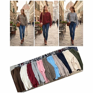 Sweter damski okrągły