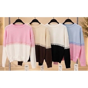 Sweter damski okrągły