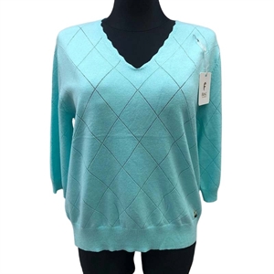 Sweter damski z dekoltem w serek