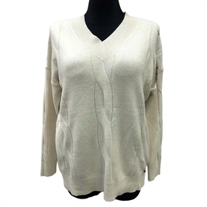 Sweter damski z dekoltem w serek S/M L/XL