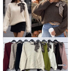 Sweter damski okrągły