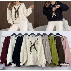 Sweter damski okrągły