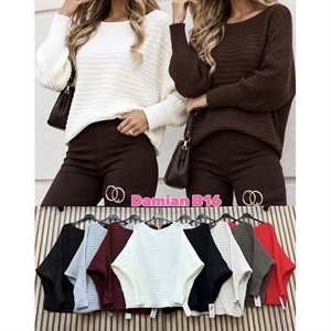 Sweter damski okrągły