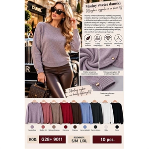 Sweter damski okrągły  S/M-L/XL