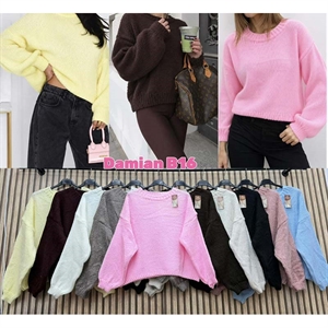 Sweter damski okrągły
