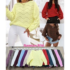 Sweter damski okrągły