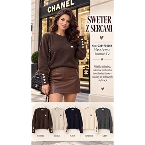 Sweter damski okrągły