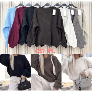 Sweter damski okrągły