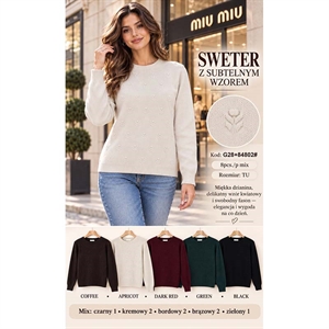 Sweter damski okrągły