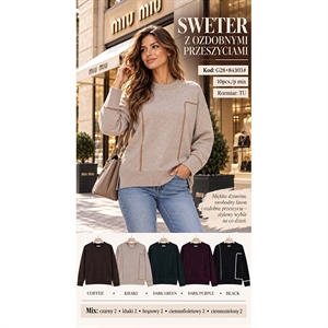 Sweter damski okrągły