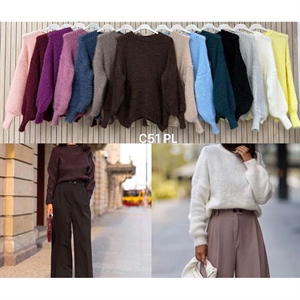Sweter damski okrągły