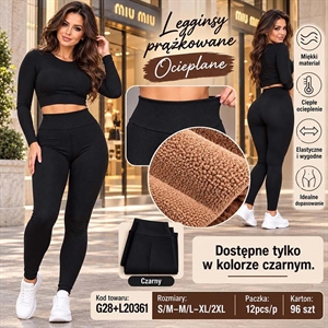Legginsy prążkowane ocieplane  S/M-XL/2XL