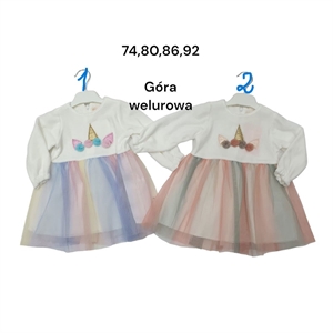 Sukienka góra welurowa produkt Turecki  74-92cm