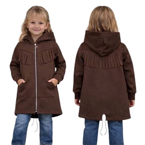 Bluza dziewczęca z kapturem na suwak (6-16)