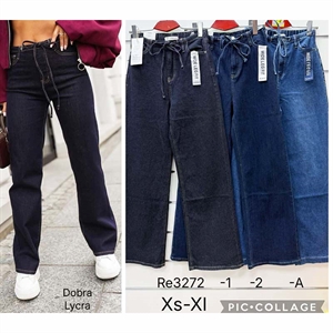 Jeansy szerokie nogawki  XS-XL