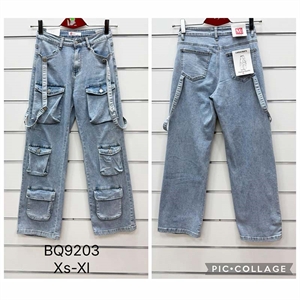 Jeansy szerokie nogawki  XS-XL