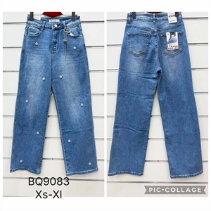 Jeansy szerokie nogawki  XS-XL