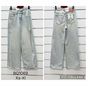 Jeansy szerokie nogawki  XS-XL