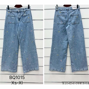 Jeansy szerokie nogawki  XS-XL