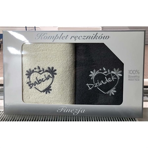 Komplet ręczniki na Dzień Babci i Dziadka 2x(70x140cm)