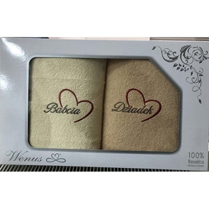 Komplet ręczniki na Dzień Babci i Dziadka 2x(70x140cm)