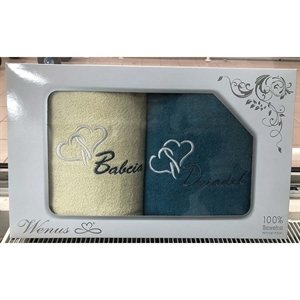 Komplet ręczniki na Dzień Babci i Dziadka 2x(70x140cm)