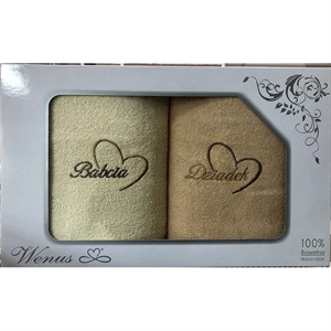 Komplet ręczniki na Dzień Babci i Dziadka 2x(70x140cm)