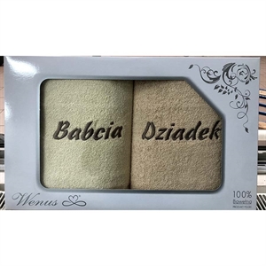 Komplet ręczniki na Dzień Babci i Dziadka 2x(70x140cm)