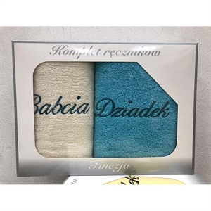 Komplet ręczniki na Dzień Babci i Dziadka 2x(50x100cm)