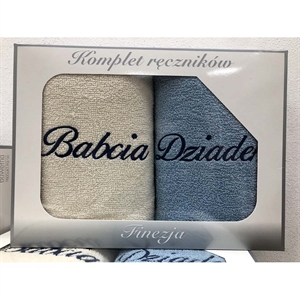 Komplet ręczniki na Dzień Babci i Dziadka 2x(50x100cm)