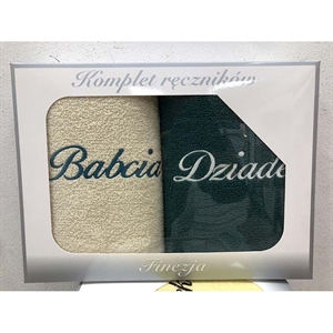 Komplet ręczniki na Dzień Babci i Dziadka 2x(50x100cm)