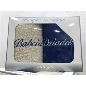 Komplet ręczniki na Dzień Babci i Dziadka 2x(50x100cm)