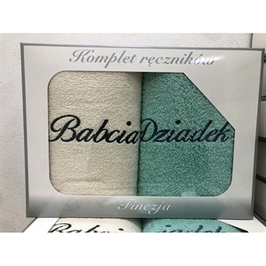 Komplet ręczniki na Dzień Babci i Dziadka 2x(50x100cm)