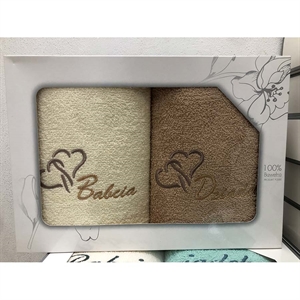 Komplet ręczniki na Dzień Babci i Dziadka 2x(50x100cm)