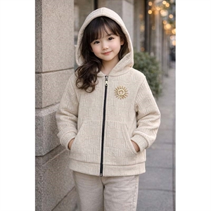 Bluza dziewczęca z kapturem na suwak (4-14)