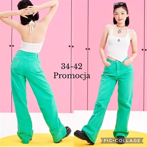 Jeansy szerokie nogawki  34-42