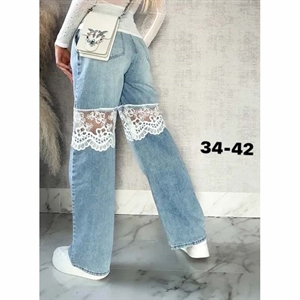 Jeansy szerokie nogawki  34-42