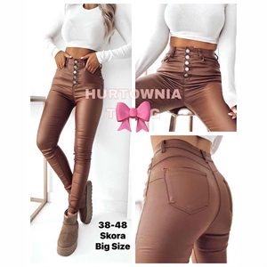 Spodnie ze sztucznej skóry Big Size  38-48
