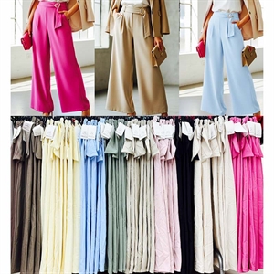 Spodnie szerokie nogawki damskie produkt Włoski