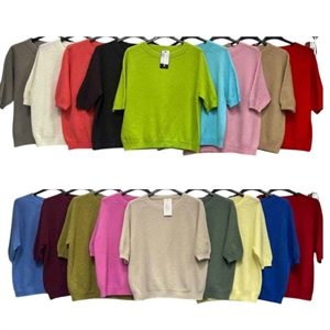 Sweter damski z krótkim rękawem