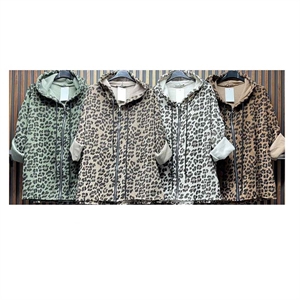 Bluza damska rozpinana na zamek z kapturem produkt Włoski