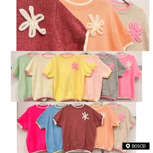 Sweter damski z krótkim rękawem