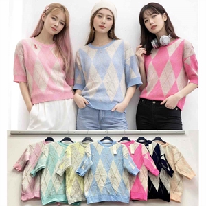 Sweter damski okrągły