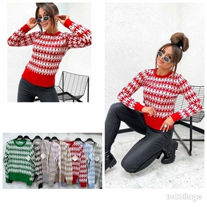 Sweter damski okrągły  M/L-XL/2XL