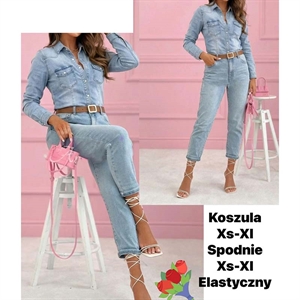 Komplet jeansowy damski  XS-XL